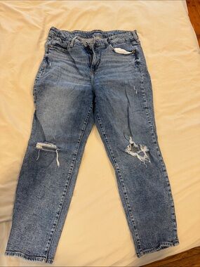 Old Navy OG Straight Women's Distressed Blue Jeans